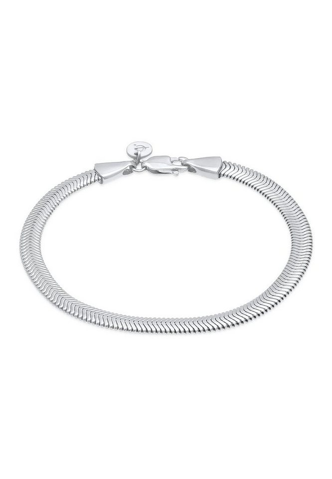 Elli Premium Armband Flach Elegant Schlangenkette 925 Silber von Elli Premium