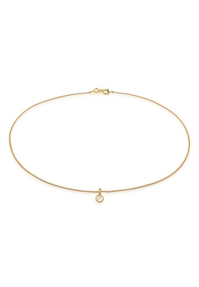 Elli Premium Choker Choker Mondstein Anhänger 585 Gelbgold von Elli Premium