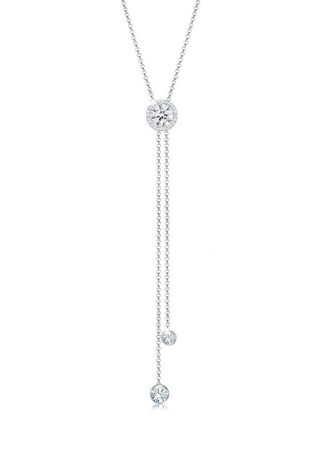 Elli Premium Collierkettchen Y-Kette mit Kristallen von Swarovski®925 Sterling Silber von Elli Premium