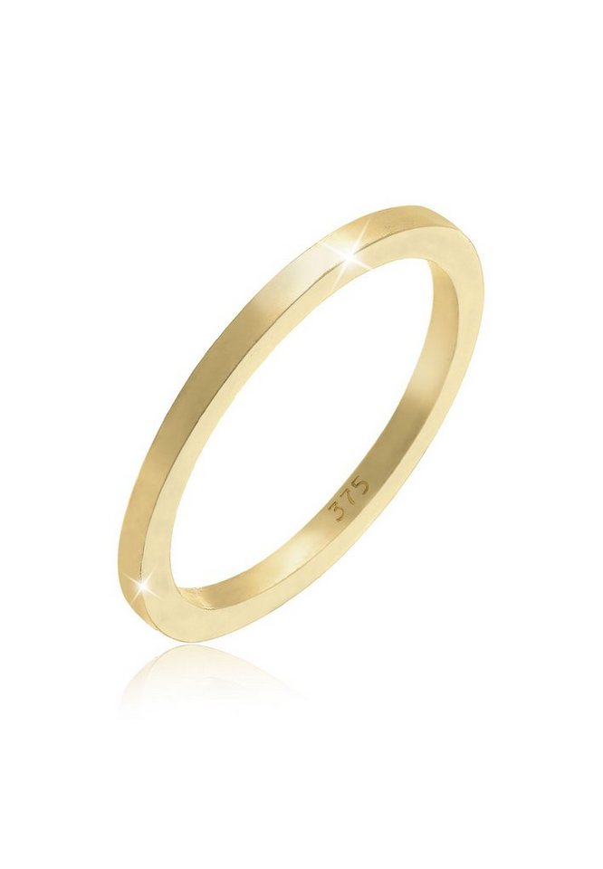 Elli Premium Fingerring Basic Ehering 375 Gelbgold, Ehering von Elli Premium