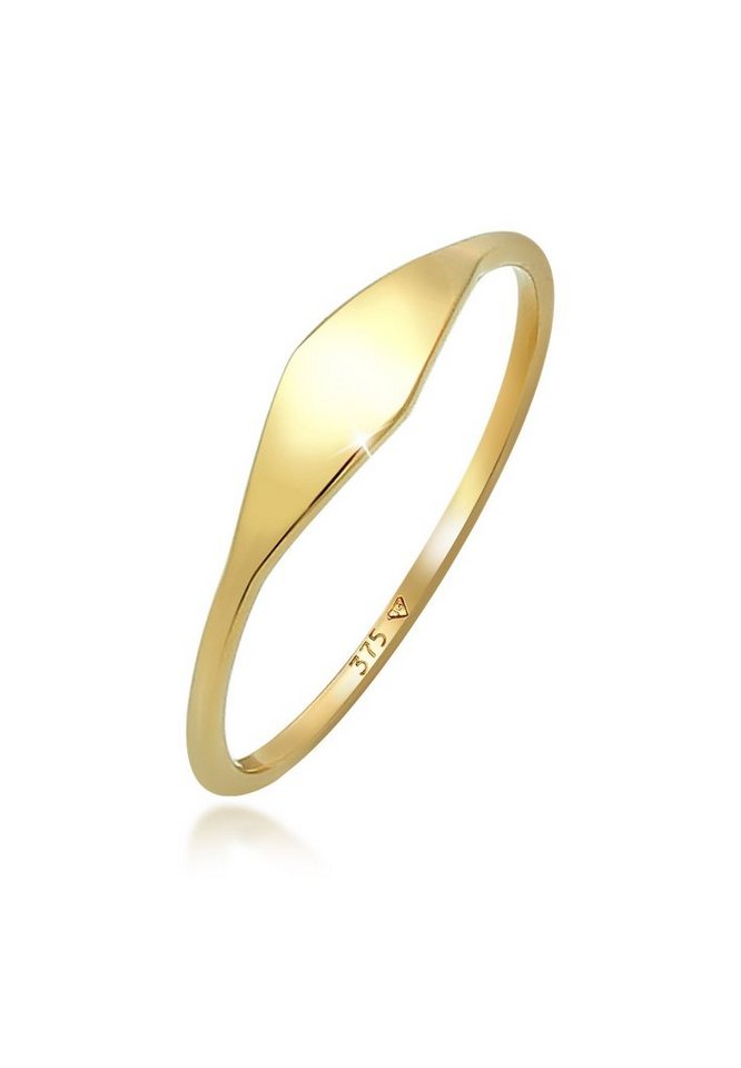 Elli Premium Fingerring Marquise Elegant Statement 375 Gelbgold von Elli Premium