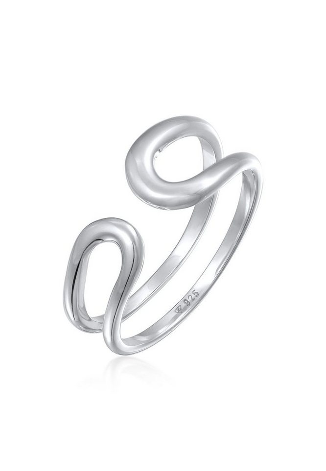 Elli Premium Fingerring Offen Modern Verstellbar 925 Silber von Elli Premium