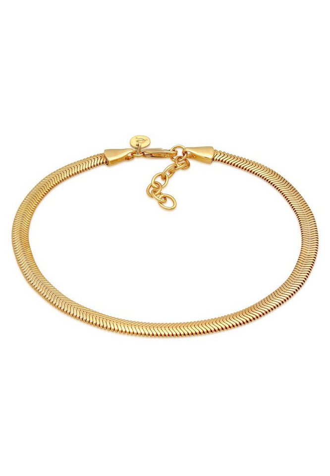 Elli Premium Fußkette Schlangenkette Flach Elegant 925 Silber von Elli Premium