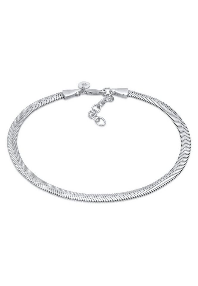 Elli Premium Fußkette Schlangenkette Flach Elegant 925 Silber von Elli Premium