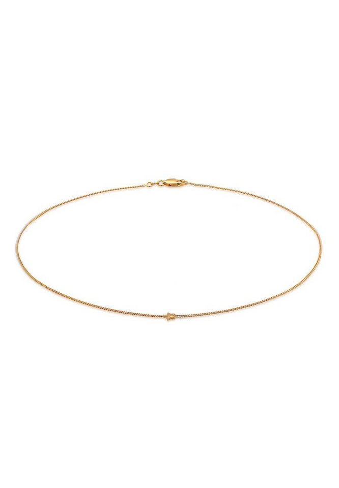 Elli Premium Kette mit Anhänger Basic Stern Astro Choker 375 Gelbgold, Astro von Elli Premium