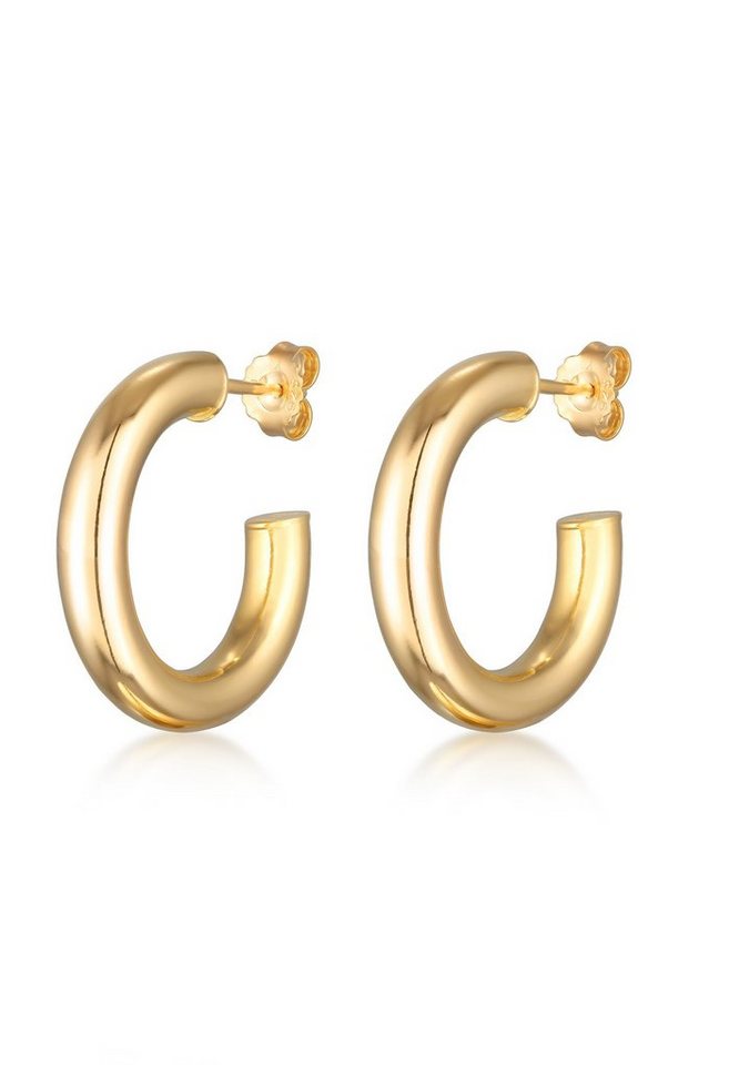 Elli Premium Paar Ohrstecker Creolen Halbcreolen Ohrstecker 925 Silber von Elli Premium