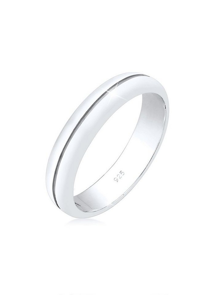 Elli Premium Partnerring Bandring Trauring Basic Hochzeit Paar 925 Silber von Elli Premium