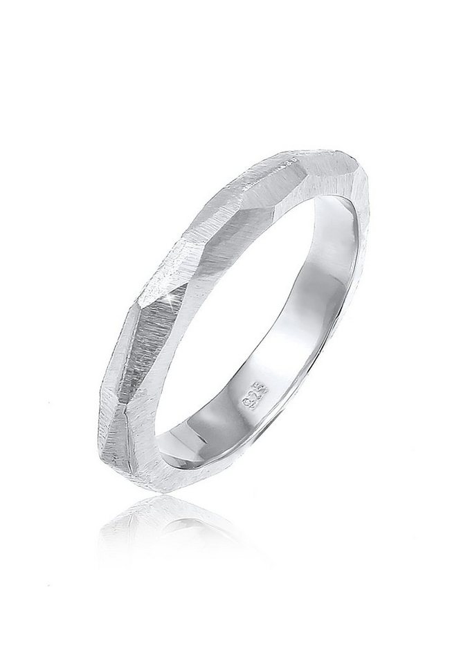 Elli Premium Partnerring Freundschaftsring Trauring Organic matt 925 Silber von Elli Premium