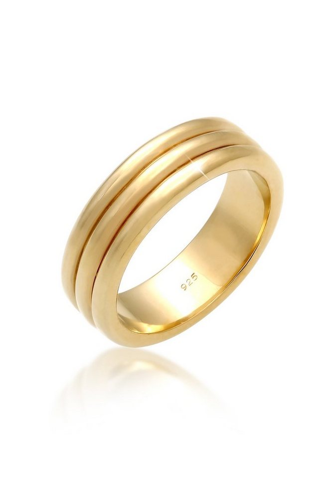 Elli Premium Partnerring Paarring Drei Ringe Trauring Hochzeit 925 Silber von Elli Premium