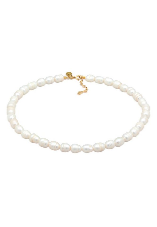 Elli Premium Perlenkette Barock Süßwasserperle Choker 925 Silber von Elli Premium