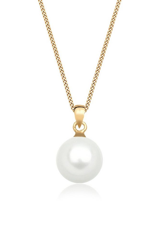 Elli Premium Perlenkette Muschelkernperle 585 Gelbgold Elli Premium Perlenkette Muschelkernperle 585 Gelbgold von Elli Premium