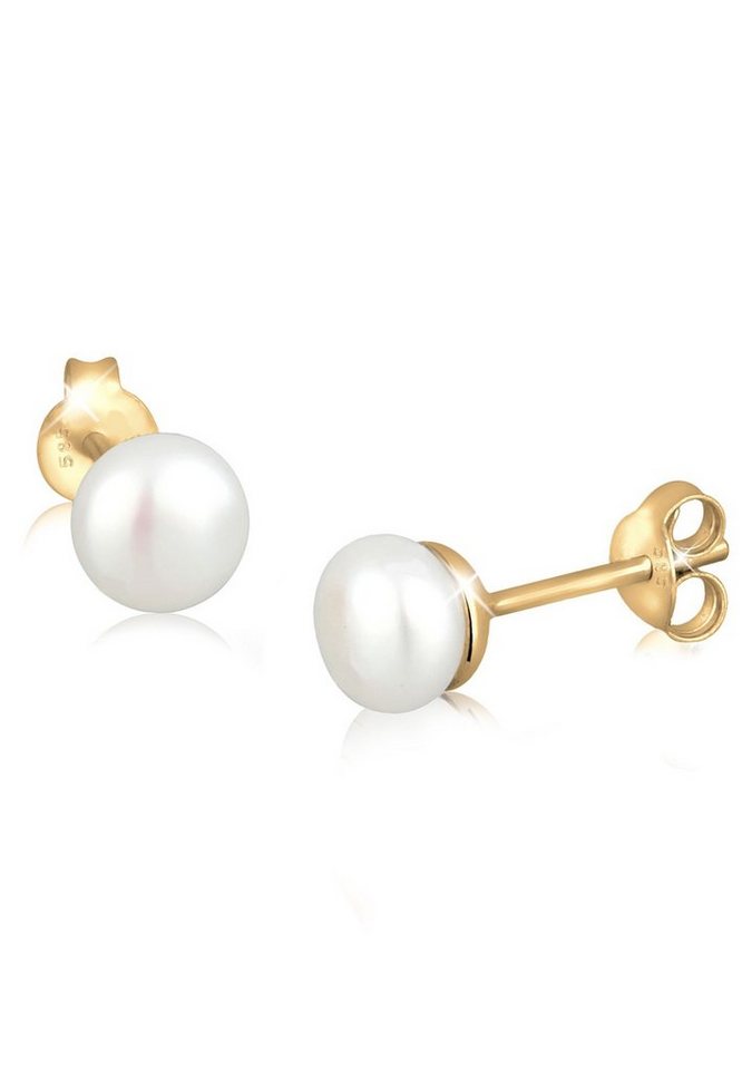 Elli Premium Perlenohrringe Ohrstecker Süßwasserzuchtperlen Weiß 585 Gelbgold Elli Premium Perlenohrringe Ohrstecker Süßwasserzuchtperlen Weiß 585 Gelbgold von Elli Premium