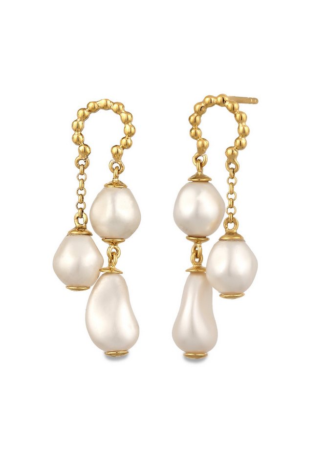 Elli Premium Perlenohrringe Ohrstecker Weiß 925 Sterling Silber, mit Perlen von Swarovski® von Elli Premium