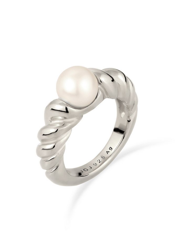 Elli Premium Perlenring Weiß 925 Sterling Silber, mit Perle von Swarovski® von Elli Premium