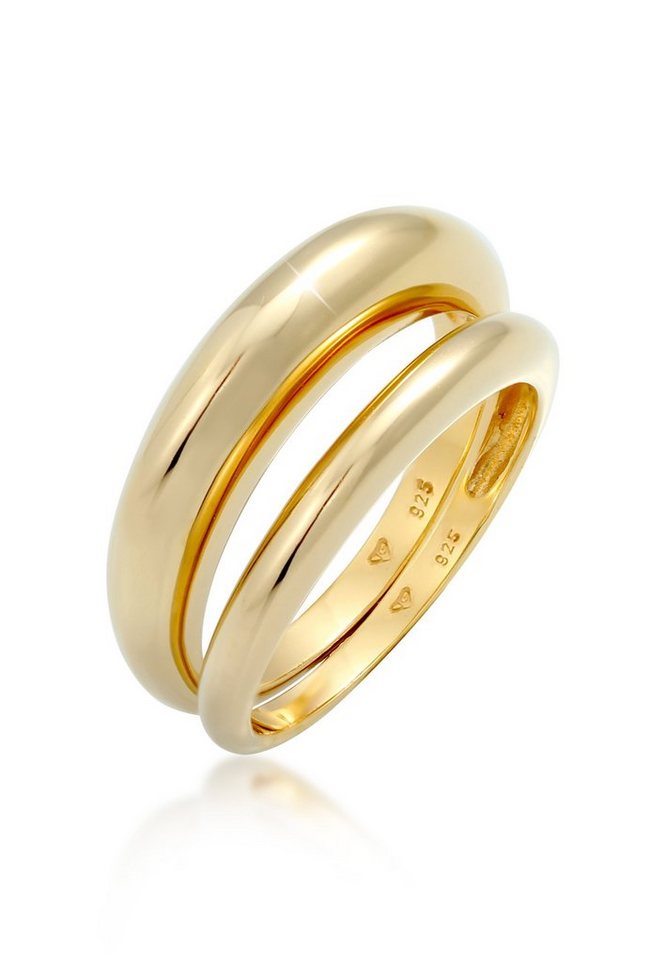 Elli Premium Ring-Set Bandring Basic Klares Design 2er Set 925 Silber, Ring Set Elli Premium Ring-Set Bandring Basic Klares Design 2er Set 925 Silber, Ring Set von Elli Premium