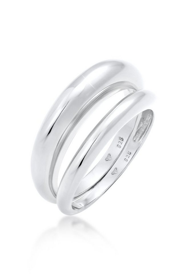 Elli Premium Ring-Set Bandring Basic Klares Design 2er Set 925 Silber, Ring Set Elli Premium Ring-Set Bandring Basic Klares Design 2er Set 925 Silber, Ring Set von Elli Premium