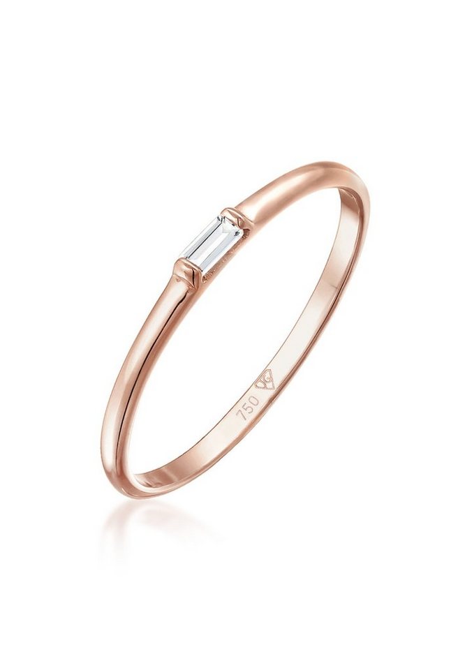 Elli Premium Verlobungsring Liebe Zart Edel Geo Topas 750 Roségold von Elli Premium