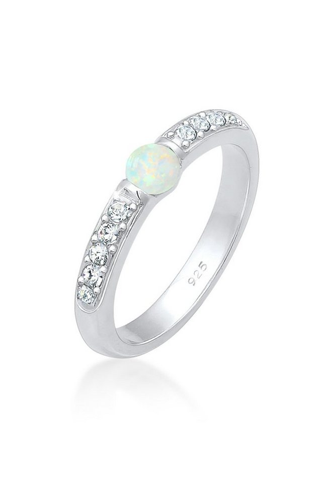 Elli Premium Verlobungsring Opal Kristalle 925er Sterling Silber von Elli Premium