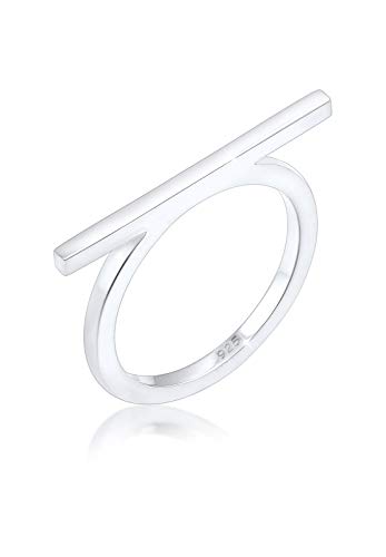 Elli Ring Damen Geo Minimal Blogger Trend Edgy in 925 Sterling Silber von Elli