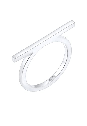 Elli Ring Damen Geo Minimal Blogger Trend Edgy in 925 Sterling Silber von Elli
