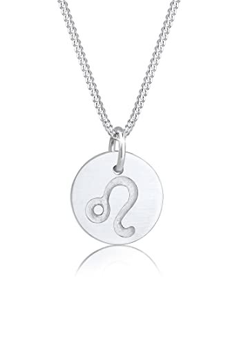 Elli Halskette Damen Sternzeichen Löwe Astro Symbol in 925 Sterling Silber von Elli