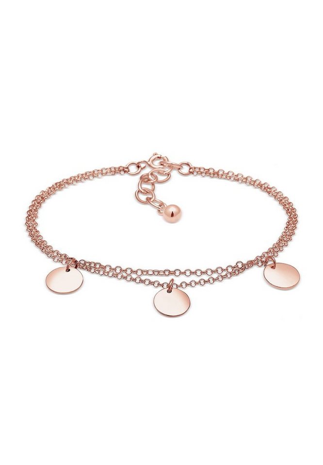 Elli Armband 2-reihig mit Plättchen 925 Silber (kein Set, 1-tlg), Geo von Elli