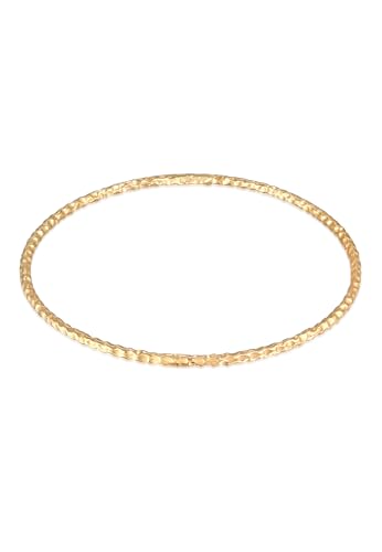 Elli Armband Damen Armreif Basic Gehämmert in 925 Sterling Silber vergoldet von Elli