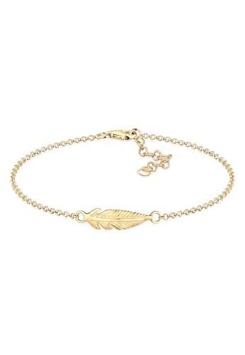 Elli Armband Damen Feder Anhänger Festival Boho Basic in 925 Sterling Silber von Elli