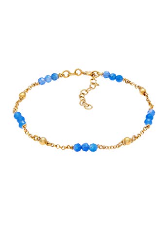 Elli Armband Damen Kugel Achat Blau Trend Verstellbar in 925 Sterling Silber von Elli