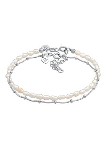 Elli Armband Damen Kugeln Basic 2er Set mit Süßwasserzuchtperlen in 925 Sterling Silber Elli Armband Damen Kugeln Basic 2er Set mit Süßwasserzuchtperlen in 925 Sterling Silber von Elli