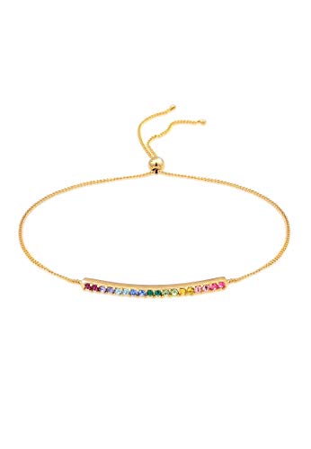 Elli Armband Damen Rainbow funkelnd mit Kristallen in 925 Sterling Silber vergoldet von Elli
