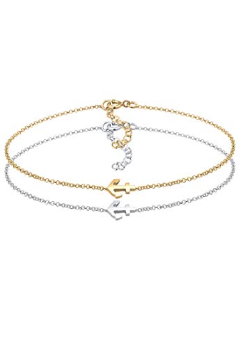 Elli Armband Damen Set Anker Paar Freundschaft Bi-Color in 925 Sterling Silber Elli Armband Damen Set Anker Paar Freundschaft Bi-Color in 925 Sterling Silber von Elli