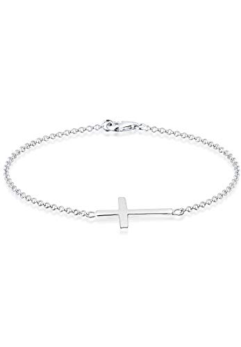 Elli Armband Damen Kreuz Glaube in 925 Sterling Silber rosévergoldet von Elli