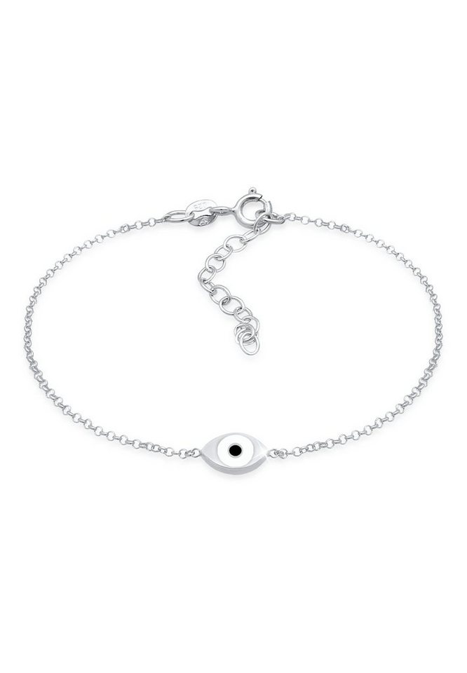 Elli Armband Evil Eye Auge Symbol Emaille 925er Silber, Evil Eye von Elli