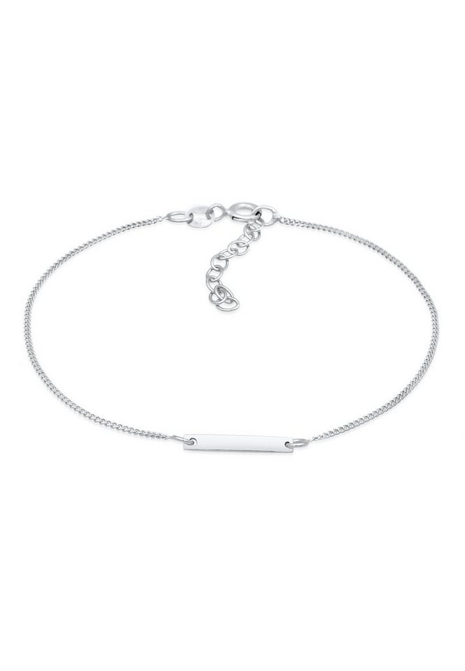 Elli Armband ID-Armband mit gravierbarer Platte 925 Silber, Plättchen von Elli