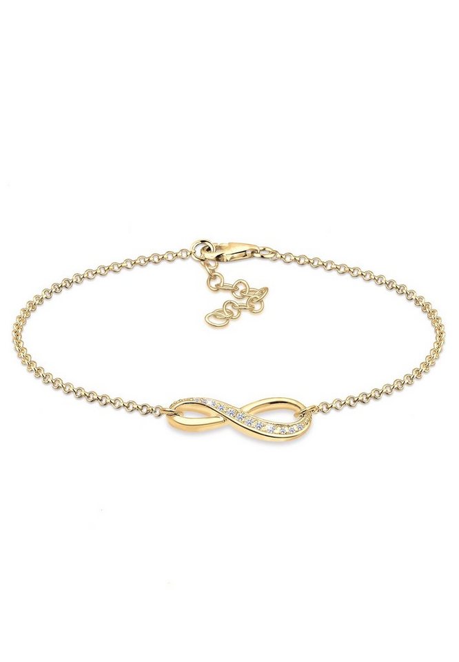 Elli Armband Infinity/Unendlichkeit mit Zirkonia 925 Silber (kein Set, 1-tlg), Infinity von Elli