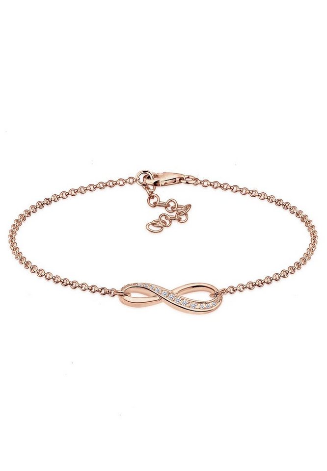 Elli Armband Infinity/Unendlichkeit mit Zirkonia 925 Silber von Elli