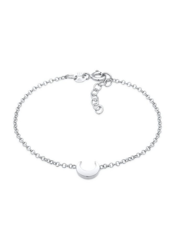 Elli Armband Kinder Halbmond Mond Astro 925 Silber, Halbmond von Elli