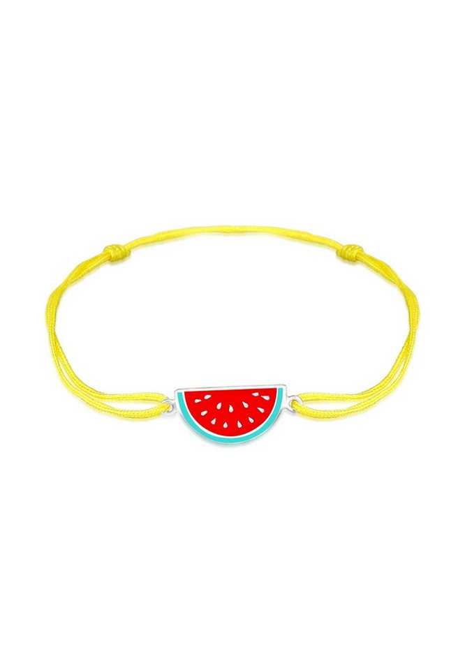 Elli Armband Kinder Melone Bunt Nylon verstellbar 925 Silber, Melone von Elli