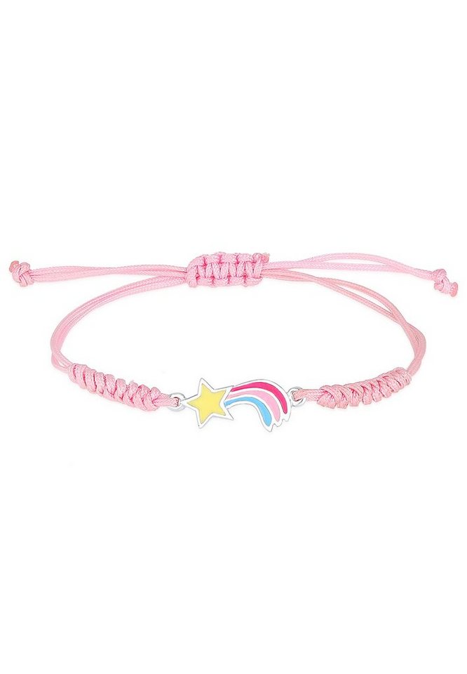 Elli Armband Kinder Regenbogen Bunt Nylon Niedlich 925 Silber, Regenbogen von Elli