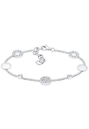 Elli Armband Kreis Plättchen Kristalle 925 Silber von Elli