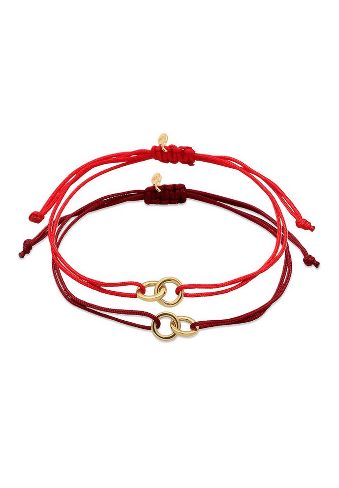 Elli Armband Set Kreis Infinity 925 Sterling Silber vergoldet, Infinity von Elli