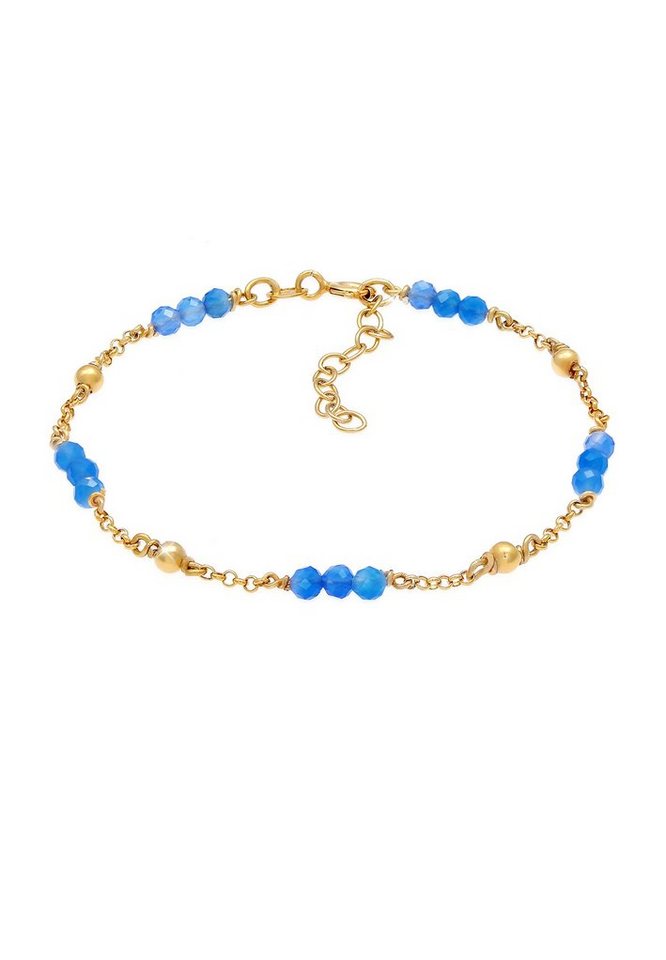 Elli Armband Silber Kugel Achat Bead Blau 925er Silber (kein Set, 1-tlg), Kugel von Elli