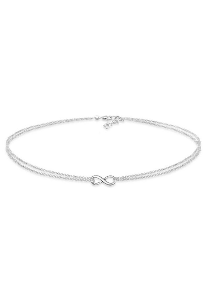 Elli Choker Choker Erbskette Infinity Unendlichkeit 925 Silber von Elli