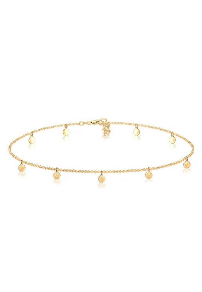 Elli Choker Choker Plättchen Coins Matt 925 Silber von Elli