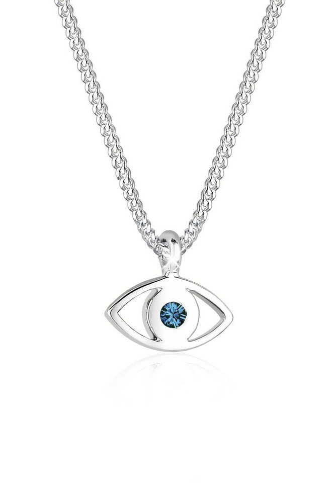 Elli Collierkettchen Evil Eye Kristalle 925 Sterling Silber von Elli