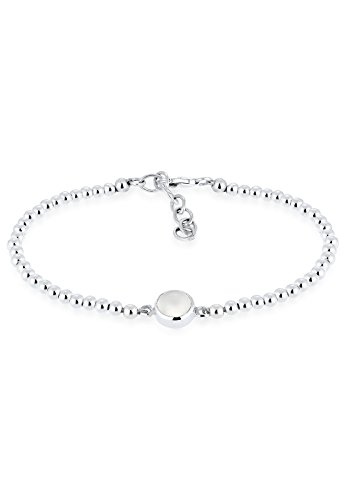 Elli Armband Damen mit Mondstein und Kugeln in 925 Sterling Silber von Elli