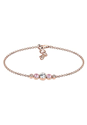 Elli Armband Damen Basic Kristalle in 925 Sterling Silber Rosé vergoldet von Elli