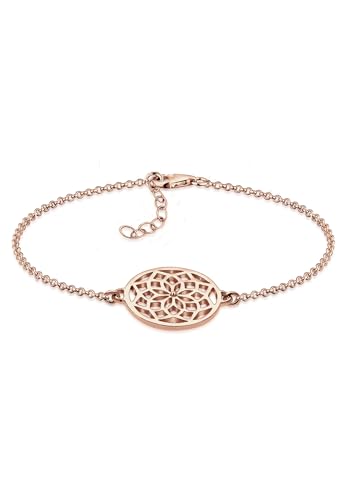 Elli Armband Damen Traumfänger Boho Ornament in 925 Sterling Silber rosé vergoldet von Elli