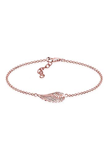 Elli Armband Damen Flügel Schutzengel in 925 Sterling Silber rosévergoldet von Elli